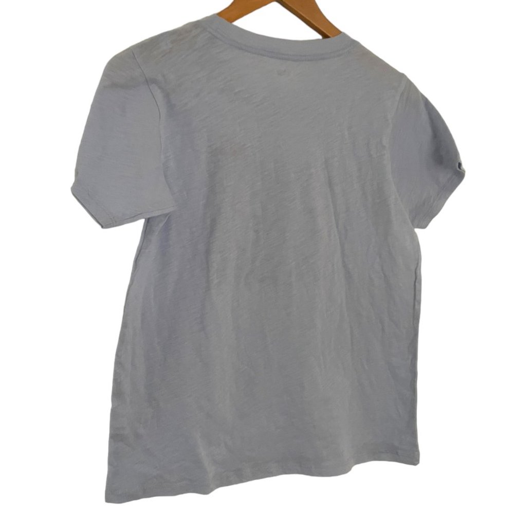 J Crew Soho New York T Shirt Small S Slub Cotton Blue Crew Neck Top NYC - Picture 3 of 7
